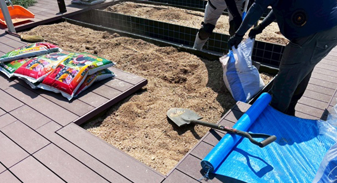 屋上菜園の流れ 作業日の確定～作業開始